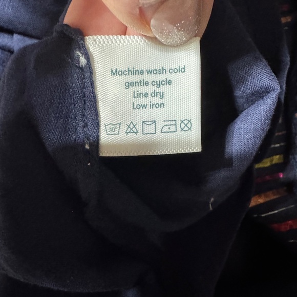 Roller Rabbit Navy Lurex Metallic Rainbow Stripe Dress NWT 6 8 Priscilla - Picture 5 of 8